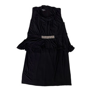 Addition Elle Sleeveless Peplum Two Piece Illusion Midi Dress